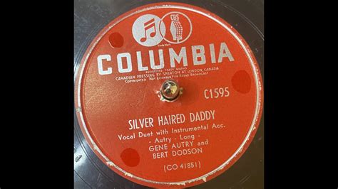 78 record silver haired daddy gene autry youtube