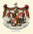 Usa Flag, Coat Of Arms, Red White Blue, State Art, Maryland, American ...