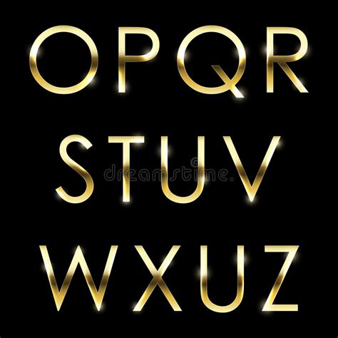 Gold Alphabet Uppercase Stock Illustrations 10110 Gold Alphabet