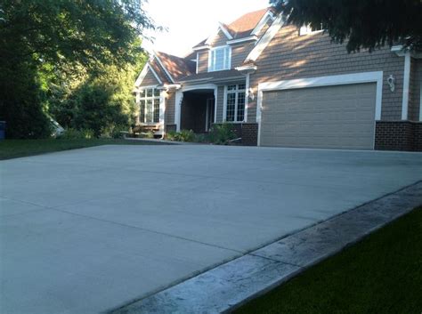 Gray Brushed Concrete Driveway With Gray Tones Seamless Stamped
