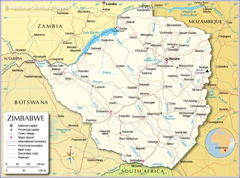 Officially the republic of zimbabwe (in english: Administrative Map of Zimbabwe - Nations Online Project
