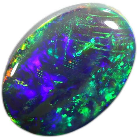 Black Opal From Down Under Australia 105 Cts Bright Fire A1968 Black