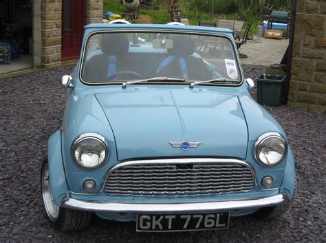 Light Blue Two Seater Classic Mini Roadster