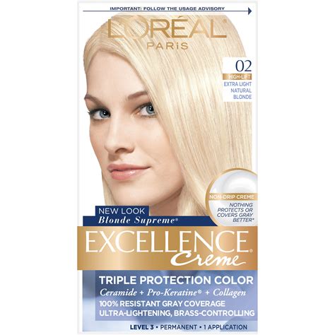 Loreal Paris Excellence Creme Permanent Triple Protection Hair Color 02 Extra Light Natural