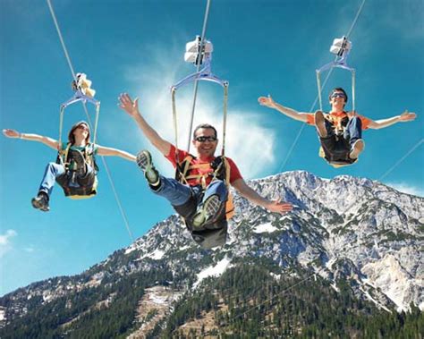 Tirol, meist besuchte ferienregion in österreich. Zipline Stoderzinken