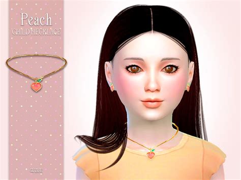 Peach Child Necklace By Suzue At Tsr Sims 4 Updates