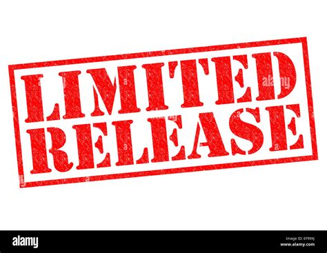 Limited Release Red Rubber Stamp Over A White Background Stock Photo
