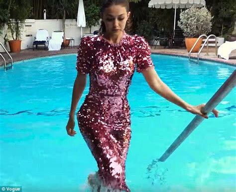 Goals Gigi Hadid Eats In N Out In A Designer Dress In New Vogue Video