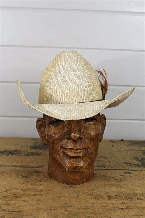 Vintage John B Stetson Roadrunner Straw Cowboy Hat With Band Etsy