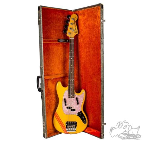 Telecaster pickguard without the route for the volume/tone button. 1971 Fender Competition Orange Mustang Bass w/ Rose ...