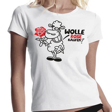 Wolle Rose Kaufen Rosen Blume Schaf Sheep Comedy Lady Women Damen Girlie T Shirt Ebay