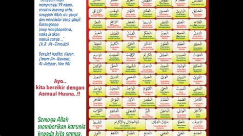 Allah has names that totaled 99. Asmaul Husna (Nada Baru) - YouTube