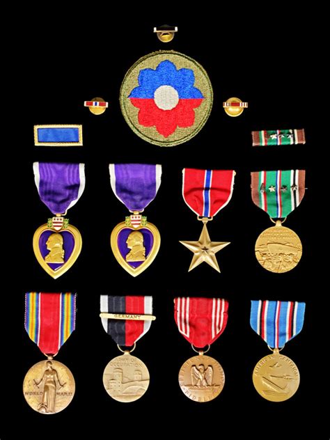 Named Ww2 Purple Heart Medal Grouping Mazzalle Magi Militaria Us
