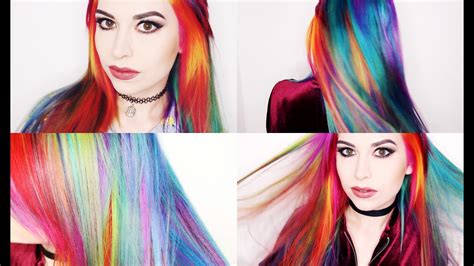 Dying My Hair Rainbow Using Arctic Fox Youtube