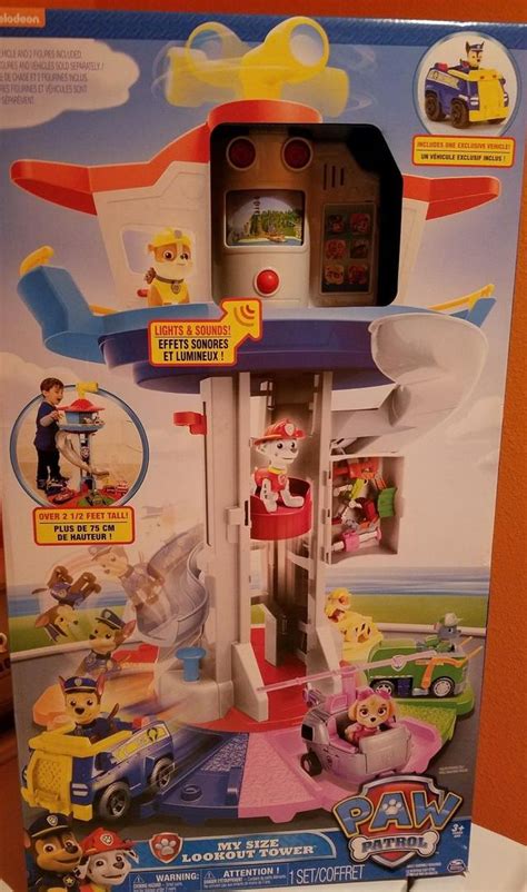 Paw Patrol My Size Lookout Tower Rotating Periscope With 4 Vehicles