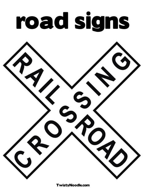 Best Image Of Road Signs Printable Coloring Page Sign Coloring Home