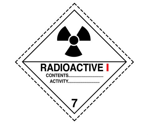 Class 7 Label Radioactive Label Buy At Stock Xpress