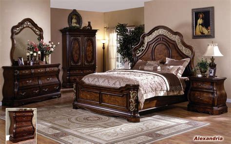 Flat pack easy assembly ready assembled. Alexandria Elegant Solid Wood Traditional Bedroom Set by ...