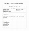 FREE 8+ Sample Professional Email Templates in PDF