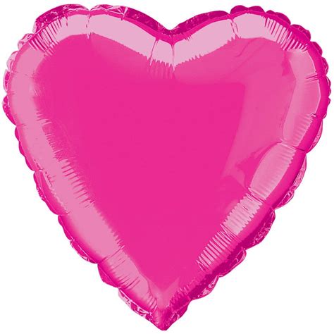 Foil Balloon Heart 18 In Hot Pink 1ct