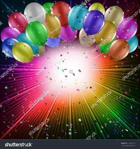 Free Download Party Background With Balloons Stock Vector 115632772