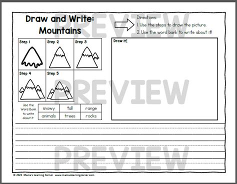 Winter Directed Draw And Write Worksheets Mamas Learning Corner