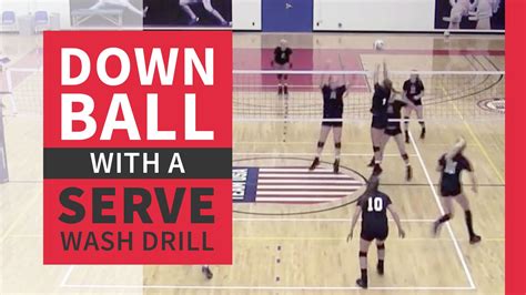 Down Ball With A Serve Wash Drill Volleyball Training Volleyball Practice Volleyball Drills