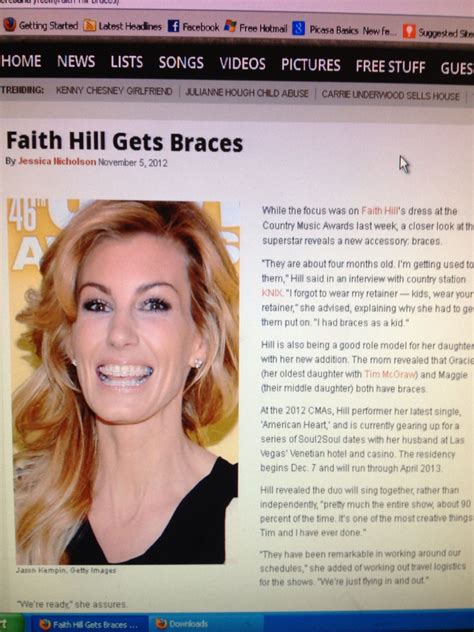 Faith Hill Had Braces Celebrity Smiles Faith Hill Celebrities With Braces