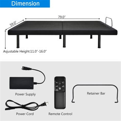 Adjustable Bed Base Electric Bed Frame With Massage Remote Control