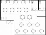 Small Restaurant Seating Plan | Seating Chart Template