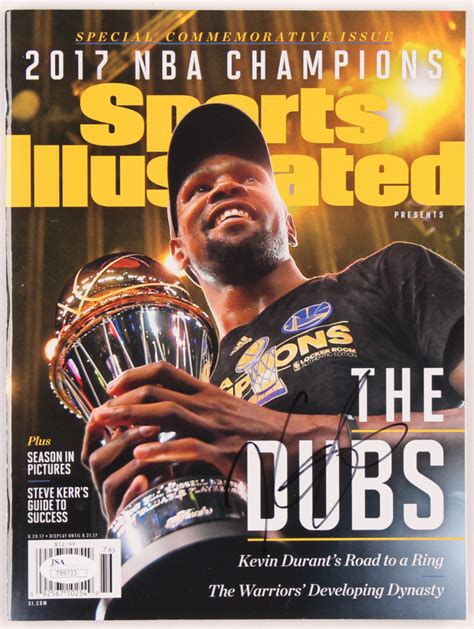 Kevin Durant Signed Sports Illustrated Magazine Jsa Coa