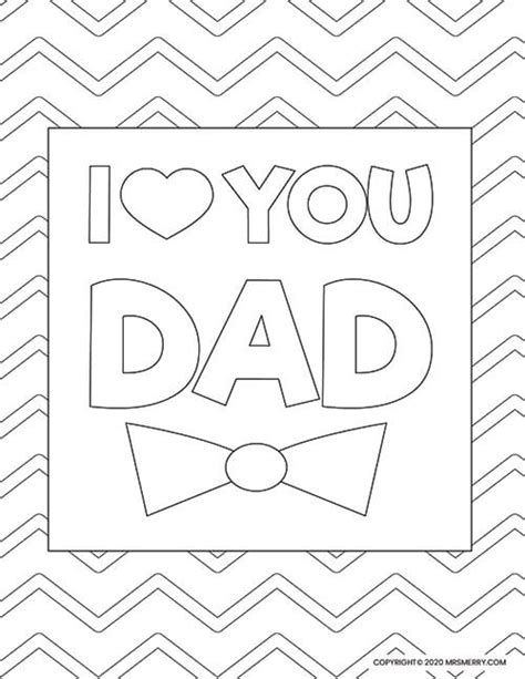 6 Dad Coloring Pages Free Kids Printables Mrs Merry