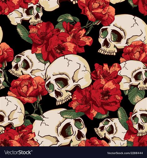 Floral Skull Background
