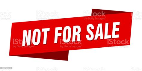 Not For Sale Banner Template Ribbon Label Sign Sticker Stock