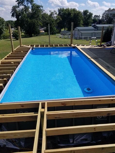 Above Ground Pool Decks In Ground Pools Intex Pool Backyard Patio Designs Grounds Relax