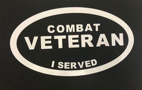 Combat Veteran Sticker I Served Etsy