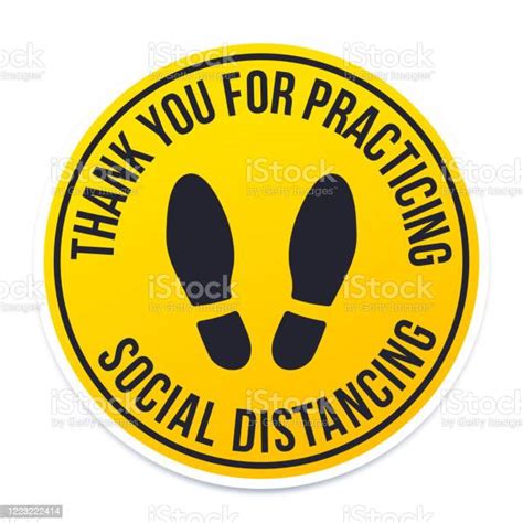 Thank You For Practicing Social Distancing Stock Illustration