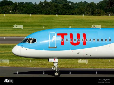 Tui Boeing 757 200 Taxiing At Birmingham Airport Uk G Byaw Stock