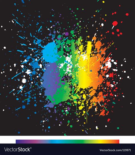 Color Paint Splashes Gradient Background Vector Image