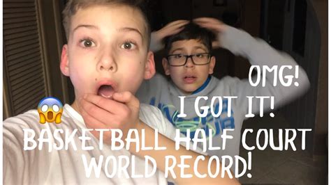 My Guinness World Record Basketball World Record Half Court Youtube