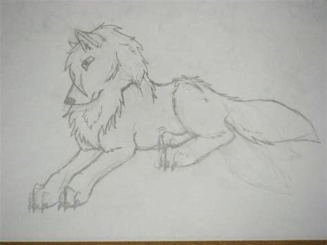 Serious Wolf Laying Down By Drawingmaster1 On Deviantart