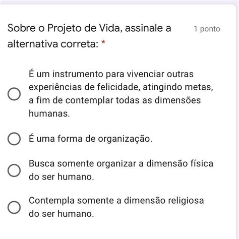 Projeto De Vida Assinale A Alternativa Correta Brainstack Hot Sex Picture