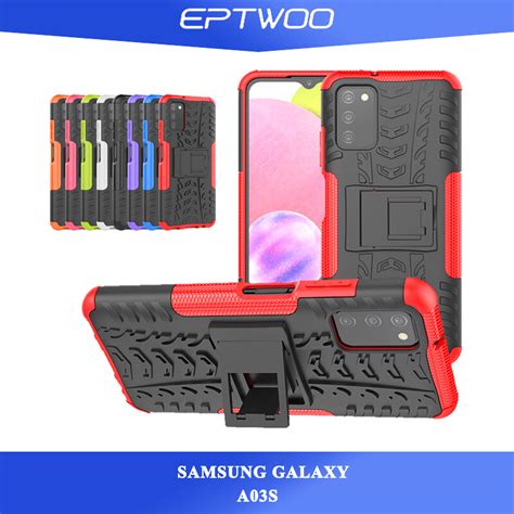 Eptwoo เคสโทรศัพท์สำหรับ Samsung Galaxy A03sเคสแข็งกันกระแทกทนทานแบบมี