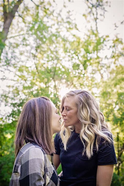 Outdoor Rustic Wisconsin Lesbian Engagement Shoot