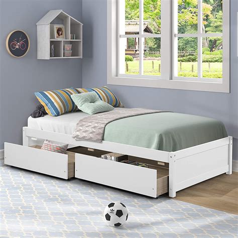 Storage Platform Bed Frame With Drawers Amazon Com King Select 4 Post