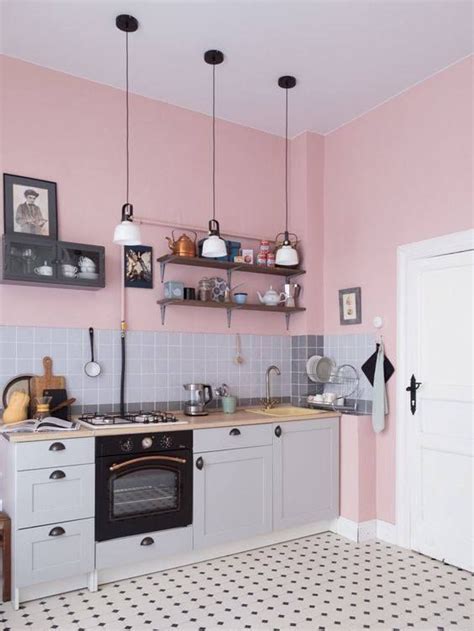 A Pink Wall In The Kitchen Will Add Energy And A Vibrant Glow Pink And