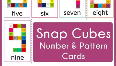 Snap Cubes Number And Pattern Cards Toys Awesome And Decks