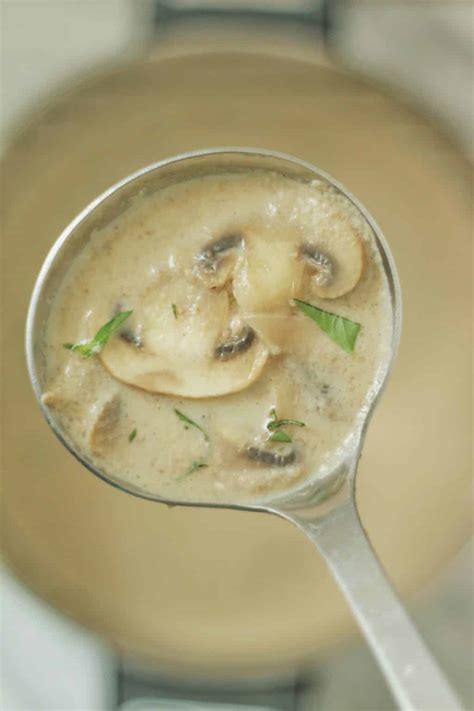 Creamy Keto Mushroom Soup Keto Cream Of Mushroom Soup Recipe