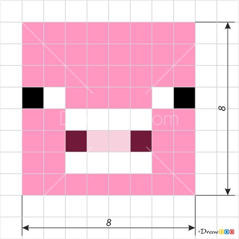 Pixel Art Minecraft Pig Face Pig Minecraft Face Face Pig Minecraft By