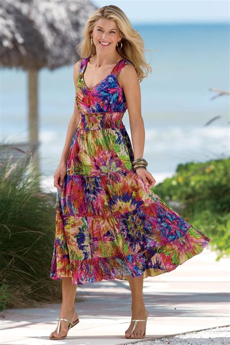 Floral Burst Sun Dress Stilmode 50 Style Kjole Sommer